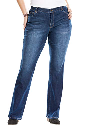Woman Within Womens Plus Size Bootcut Tummy Tamer Jean
